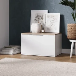 Kommode Betti Weiß/Sonoma 60 x 36 cm mit Türen Vicco