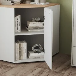 Kommode Betti Weiß/Sonoma 77.9 x 77.9 cm mit 1 Türen Vicco