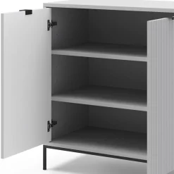 Kommode Eliza Grau 42 x 81.2 cm mit 2 Türen Vicco