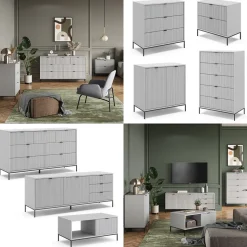 Kommode Eliza Grau 76 x 120 cm Vicco