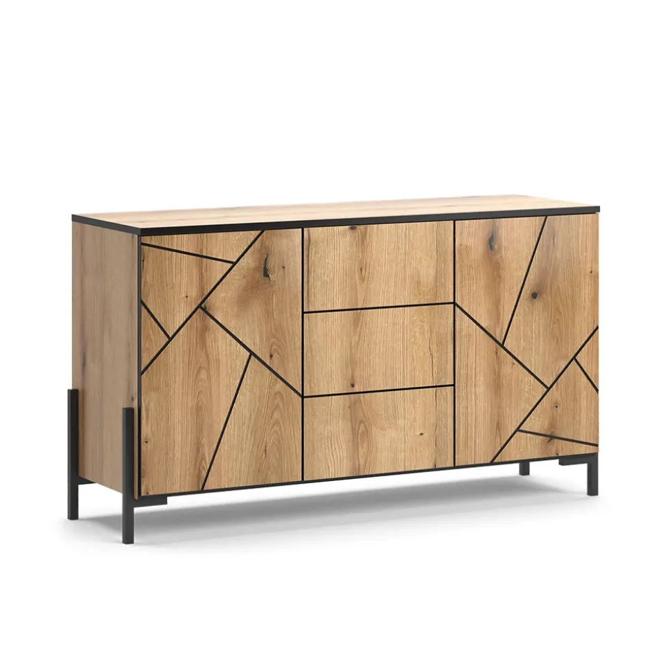 Kommode Hatto Eiche 124 x 69.6 cm Vicco