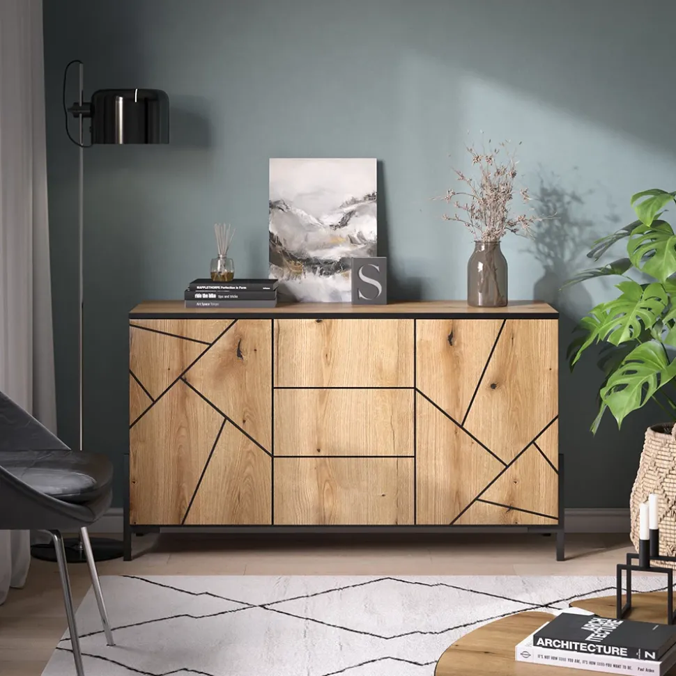 Kommode Hatto Eiche 124 x 69.6 cm Vicco