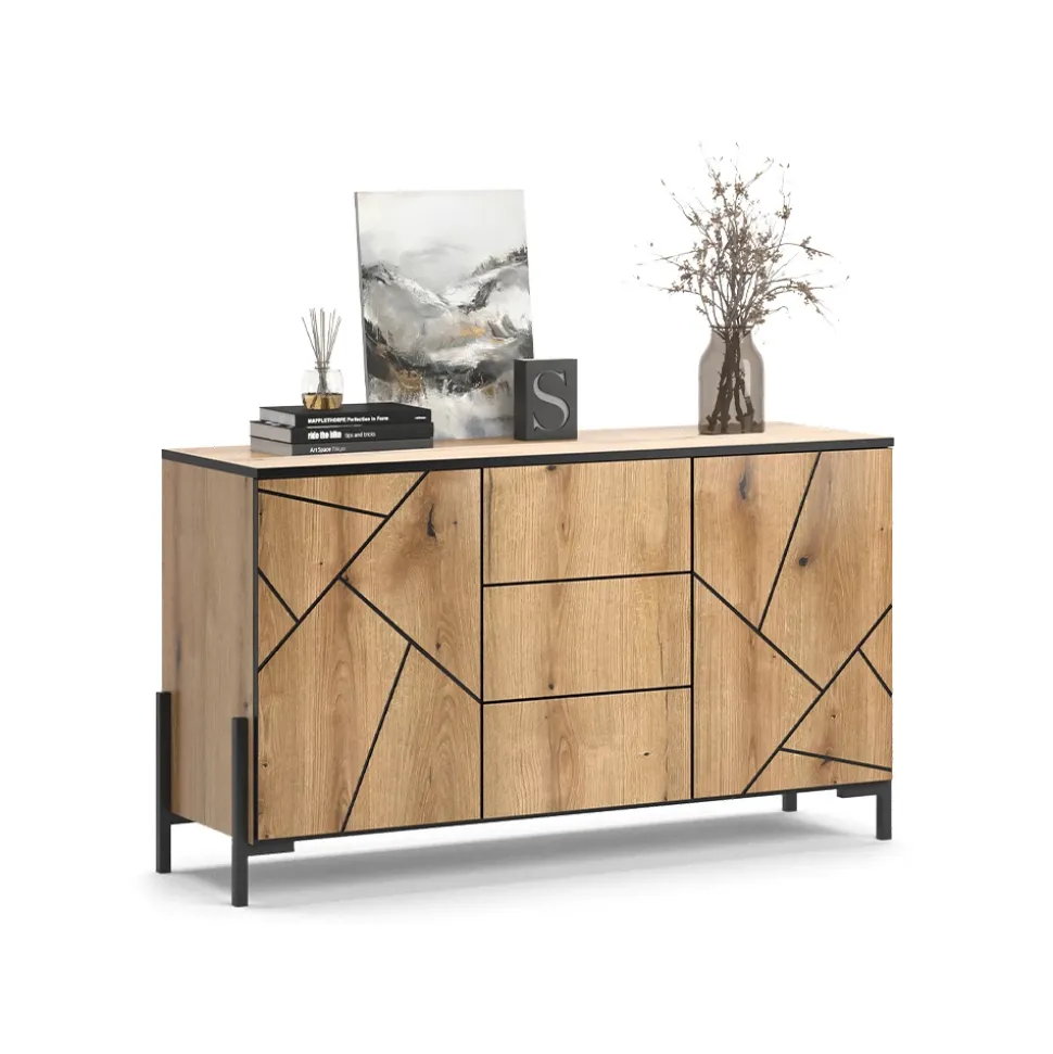 Kommode Hatto Eiche 124 x 69.6 cm Vicco