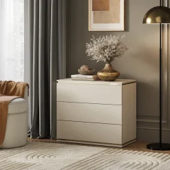 Kommode Linette Cashmere 80 x 70 cm mit 3 Schubladen Vicco