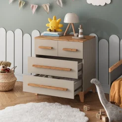 Kommode Malia Cashmere/Artisan 80 x 88 cm mit 4 Schubladen Vitalispa