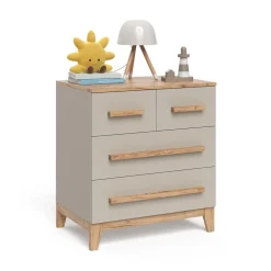 Kommode Malia Cashmere/Artisan 80 x 88 cm mit 4 Schubladen Vitalispa