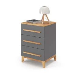 Kommode Malia Grau 53.4 x 88 cm Vitalispa