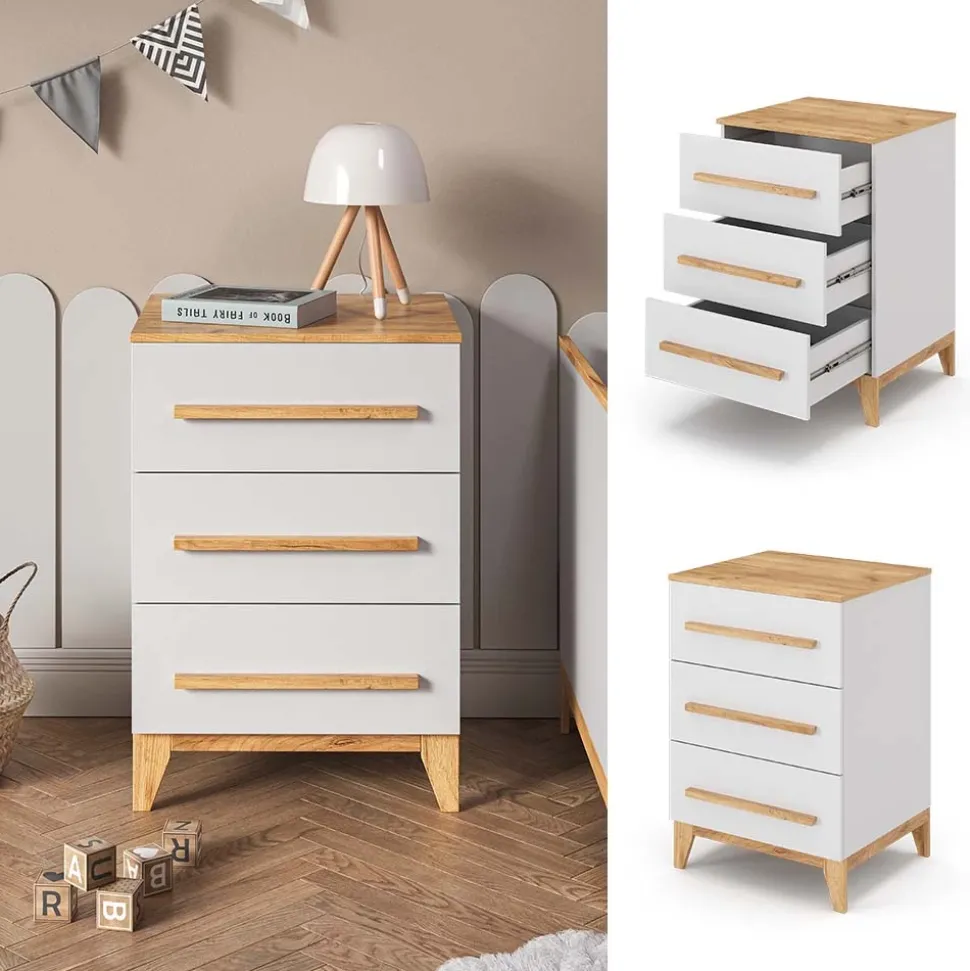 Kommode Malia Weiß 53.4 x 88 cm Vitalispa