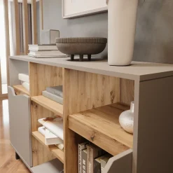 Kommode Marelle Greige/Artisan 120 x 81.3 cm mit 2 Türen Vicco