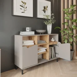 Kommode Marelle Greige/Artisan 120 x 81.3 cm mit 2 Türen Vicco