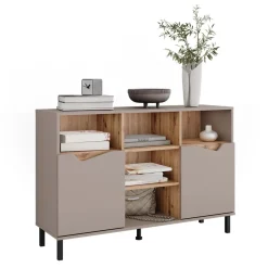 Kommode Marelle Greige/Artisan 120 x 81.3 cm mit 2 Türen Vicco