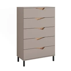 Kommode Marelle Greige/Artisan 76 x 120 cm mit 5 Schubladen Vicco