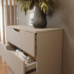 Kommode Marelle Greige/Artisan 76 x 120 cm mit 5 Schubladen Vicco