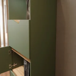 Kommode Marelle Grün/Artisan 60 x 169.5 cm mit 4 Fächern Vicco