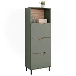 Kommode Marelle Grün/Artisan 60 x 169.5 cm mit 4 Fächern Vicco