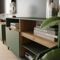 Kommode Marelle Grün/Artisan 140 x 81.3 cm mit 2 Türen Vicco