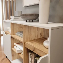 Kommode Marelle Weiß/Artisan 120 x 81.3 cm mit 2 Türen Vicco