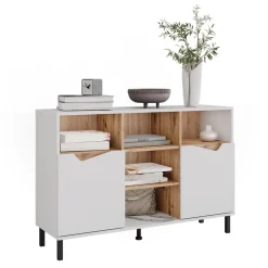 Kommode Marelle Weiß/Artisan 120 x 81.3 cm mit 2 Türen Vicco