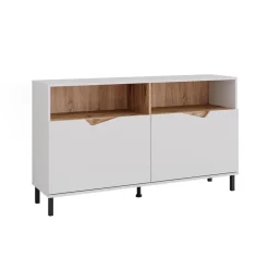 Kommode Marelle Weiß/Artisan 140 x 81.3 cm mit 2 Türen Vicco