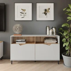 Kommode Marelle Weiß/Artisan 140 x 81.3 cm mit 2 Türen Vicco