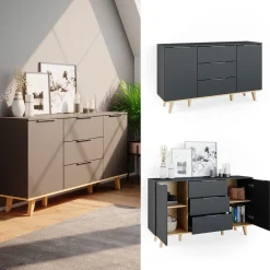 Kommode Nautica Anthrazit 138 x 82 cm Vicco