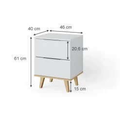 Kommode Nautica Weiß 40 x 61 cm Vicco