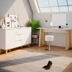 Kommode Nautica Weiß 40 x 82 cm Vicco