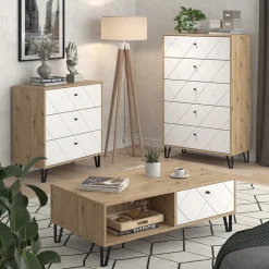 Kommode Nizza Artisan-Eiche 80.2 x 82.6 cm mit 2 Türen Vicco