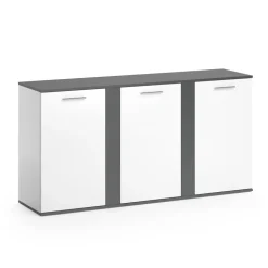 Kommode Novelli Anthrazit 40 x 80 cm mit Türen Vicco