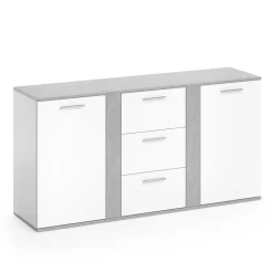 Kommode Novelli Beton 40 x 80 cm mit Schubladen Vicco