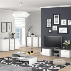 Kommode Novelli Beton 40 x 80 cm mit Schubladen Vicco