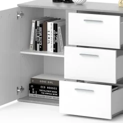 Kommode Novelli Beton 40 x 80 cm mit Schubladen Vicco