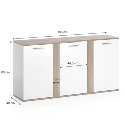 Kommode Novelli Sonoma 40 x 80 cm mit Türen Vicco