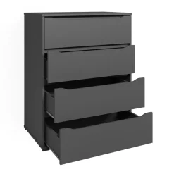 Kommode Ruben Anthrazit 48 x 101.6 cm mit 4 Schubladen Vicco