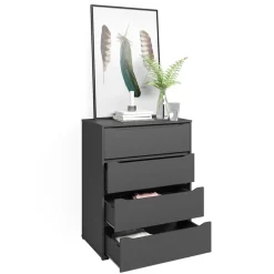 Kommode Ruben Anthrazit 48 x 101.6 cm mit 4 Schubladen Vicco