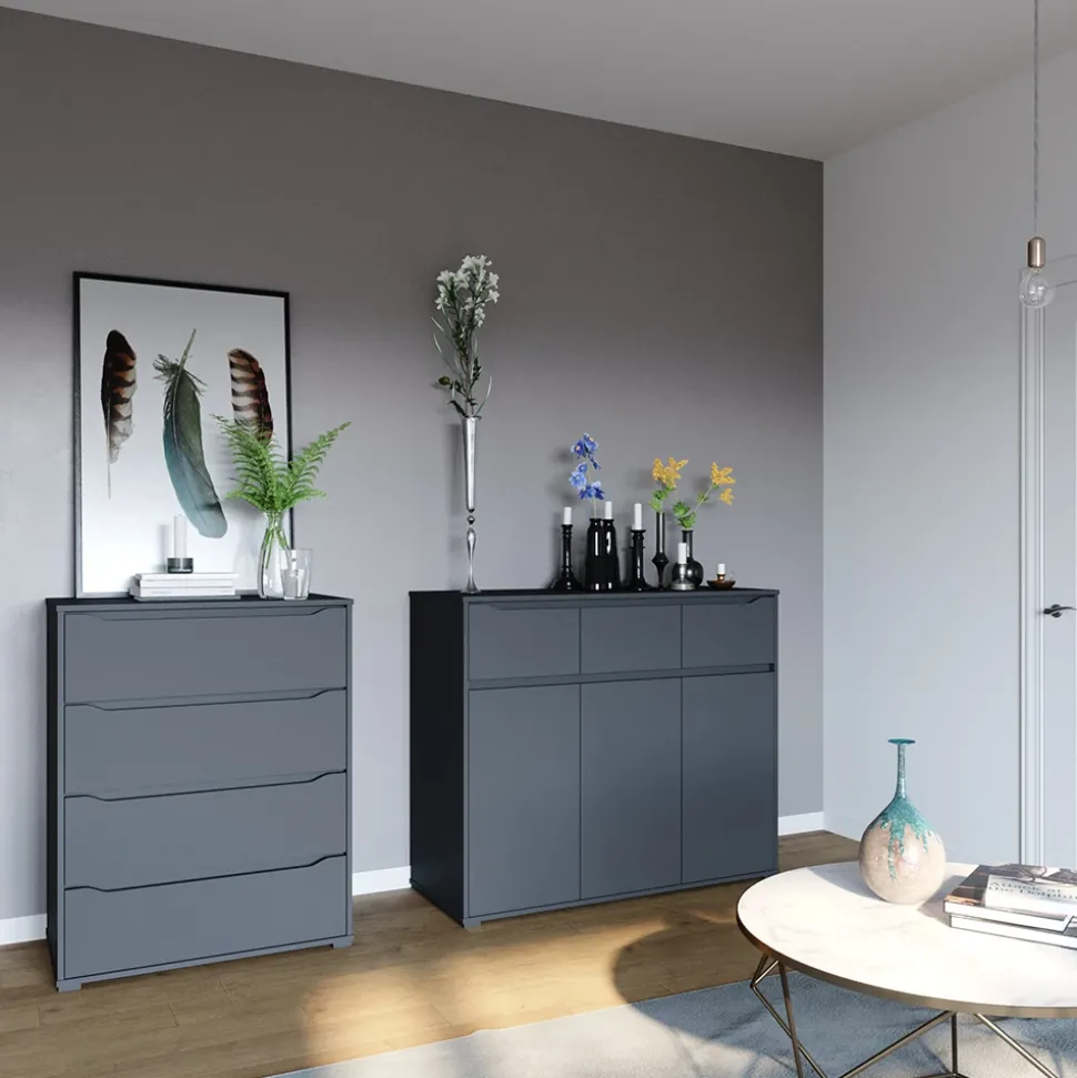 Kommode Ruben Anthrazit 48 x 101.6 cm Vicco