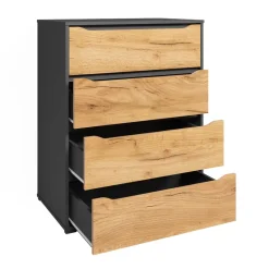 Kommode Ruben Goldkraft Eiche 48 x 101.6 cm mit Schubladen Vicco