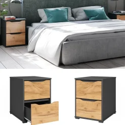 Kommode Ruben Goldkraft Eiche 40.2 x 53.6 cm mit Schubladen Vicco