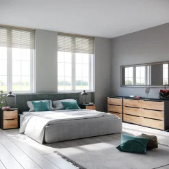 Kommode Ruben Goldkraft Eiche 40.2 x 53.6 cm mit Schubladen Vicco