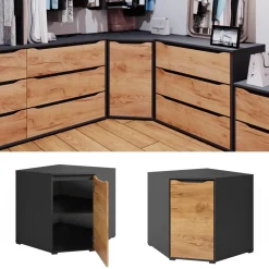 Kommode Ruben Goldkraft Eiche 78 x 76.6 cm mit Türen Vicco