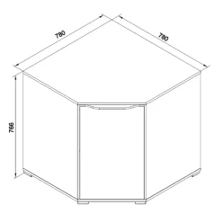 Kommode Ruben Weiß 78 x 76.6 cm Vicco