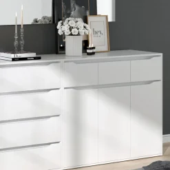 Kommode Ruben Weiß 48 x 101.6 cm mit Schubladen Vicco