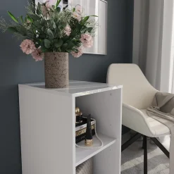 Kommode Sherry Weiß/Weiß Hochglanz 40.2 x 76 cm Vicco