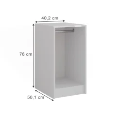 Kommode Sherry Weiß/Weiß Hochglanz 40.2 x 76 cm Vicco