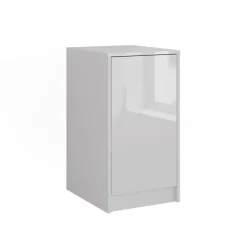 Kommode Sherry Weiß/Weiß Hochglanz 40.2 x 76 cm mit Behälterdeckel Vicco