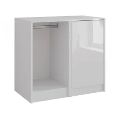 Kommode Sherry Weiß/Weiß Hochglanz 80.2 x 76 cm 2 Teile Vicco