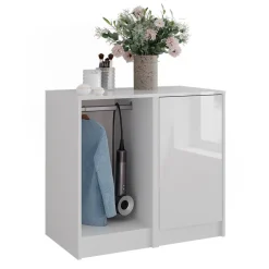 Kommode Sherry Weiß/Weiß Hochglanz 80.2 x 76 cm 2 Teile Vicco