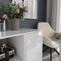 Kommode Sherry Weiß/Weiß Hochglanz 80.2 x 76 cm 2 Teile Vicco