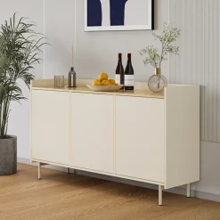 Kommode Velina Creme 140 x 82 cm mit 6 Fächern Vicco