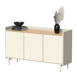 Kommode Velina Creme 140 x 82 cm mit 6 Fächern Vicco